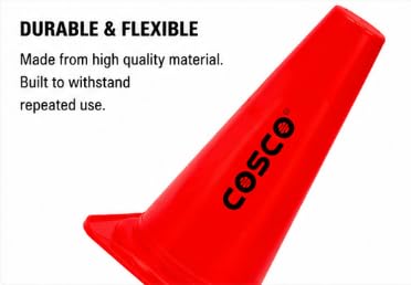 Training Cones Pack of 12 Red with Wide Base