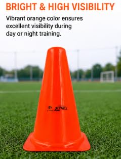 Klynex Training Cone Pack of 6, 23cm Heavy-Duty PVC Orange