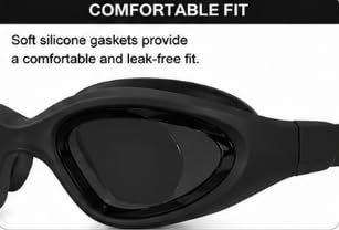 AL FALAH Swimming Goggles for Men & Women, Adult Swim Goggles, Comfortable Anti-Fog Swimming Goggles with Adjustable Strap for Pool, Training & Swimming