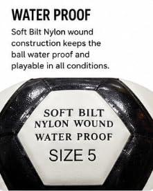 Al Falah Size 5 Football Mikasa FX Model Black & White
