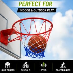 Heavy Duty Basketball Ring with Net 45 cm Steel Hoop Set
