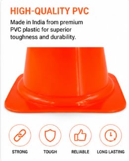 Klynex Training Cone Pack of 6, 23cm Heavy-Duty PVC Orange