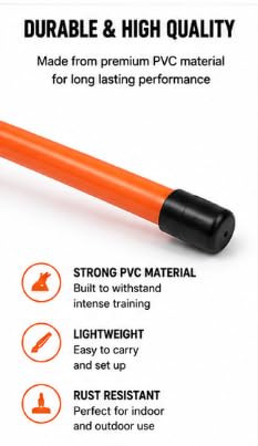Speed Training Hurdles 15cm, Pack of 6, Lightweight PVC Agility Hurdles for Football, Soccer, Athletics, Fitness, Speed, Coordination and Sports Training