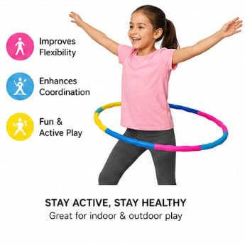 Kids Hula Hoop Set 6 Pcs, 60 cm Snap-Together Design