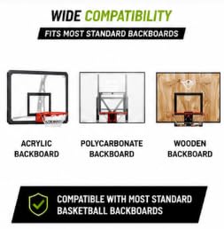 Heavy Duty Basketball Ring with Net 45 cm Steel Hoop Set