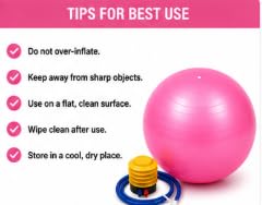 AL FALAH Anti-Burst Exercise Gym Ball with Foot Pump