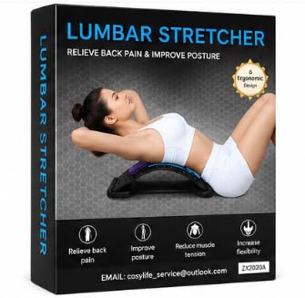 Lumbar Back Stretcher for Lower Back Pain Relief & Posture