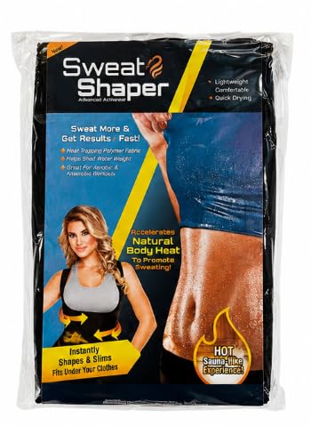 Women's Sauna Sweat Vest Body Shaper Tank Top, Black