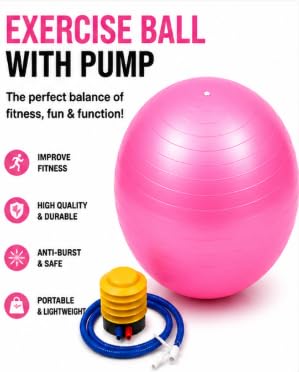 AL FALAH Anti-Burst Exercise Gym Ball with Foot Pump