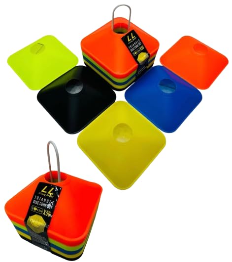 LL Sports Training Disc Cone Set Multi-Color with Carry Handle