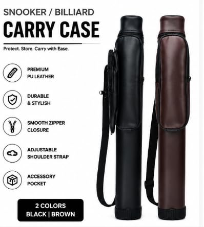 FALAH Snooker & Billiard Cue Carry Case with Shoulder Strap black