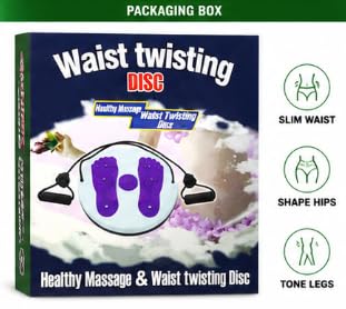 Waist Twisting Disc with Resistance Bands, ABS Material