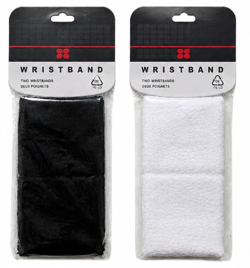 Sports Wristbands, Black and White