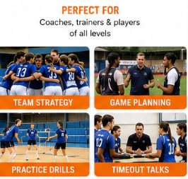 Volleyball Coaching Board Magnetic Dry Erase Tactical Clipboard
