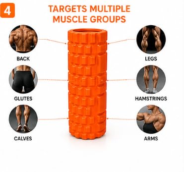 AL FALAH EVA Foam Roller 45CM & 35CM for Muscle Recovery