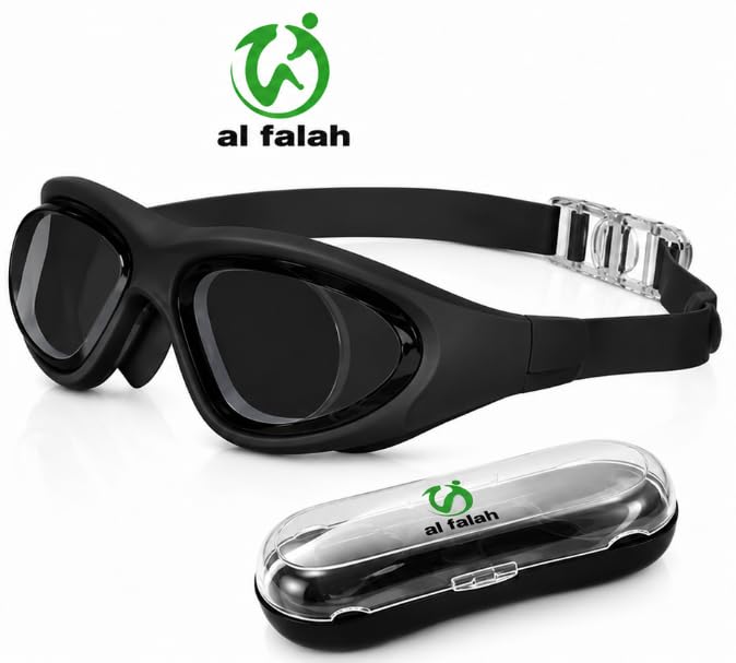 AL FALAH Swimming Goggles for Men & Women, Adult Swim Goggles, Comfortable Anti-Fog Swimming Goggles with Adjustable Strap for Pool, Training & Swimming