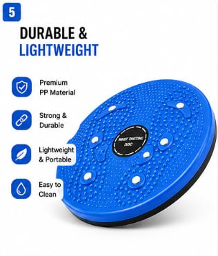 Waist Twisting Disc – 360° Fitness Balance Board with Anti-Slip Massage Surface | Core Strength, Waist Toning, Balance Training | Home Gym Exercise Equipment | Blue