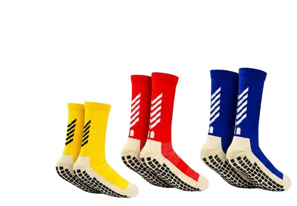 Grippy Socks Pack of 12, Non-Slip Sports Socks