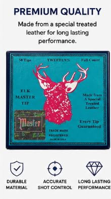 Master Billiard Cue Tips 12mm Blue Replacement Pack of 50
