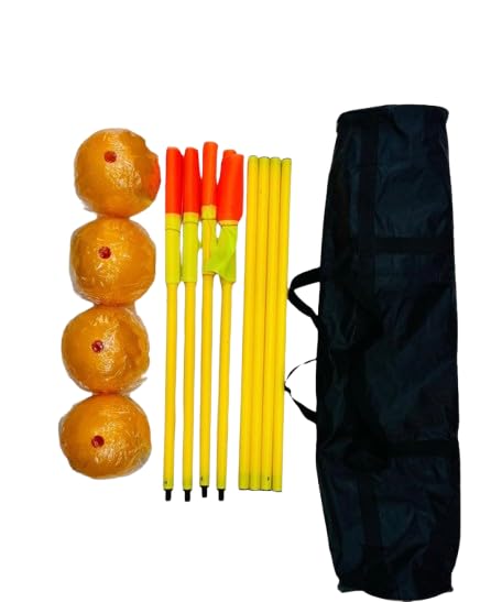 Football Corner Flag Set with PVC Base, 4 High-Visibility Flags