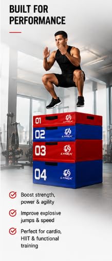 Lynex 4 in 1 Plyometric Soft Box, 15/30/45/60 cm