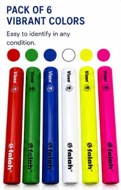 Vixen PVC Relay Batons Pack of 6 Multicolor, 28 cm
