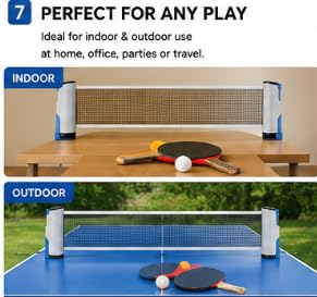 FALAH Retractable Table Tennis Net with Spring Clamp