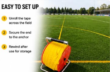 CBF Sports Equipment Field Line Marking Tape Set 100m Yellow