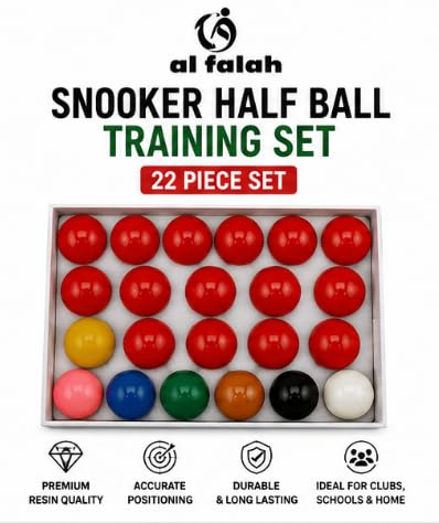 Al Falah 22-Piece Snooker Half Ball Training Set with Resin Balls
