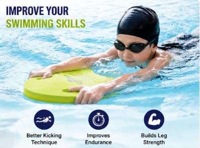 WALLOW EVA Kickboard for Swimming Training, Green