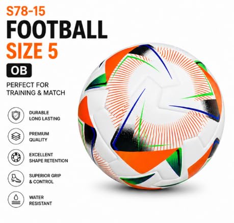 OB Football Size 5, Vibrant Design for Training & Match