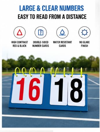 Al Falah Portable Flip Scoreboard 6 Digit Folding Tabletop
