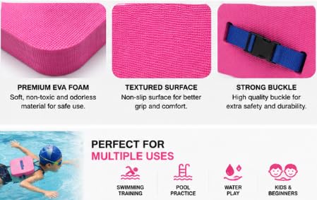 Back Floating Swimming Board with Adjustable Strap, Pink