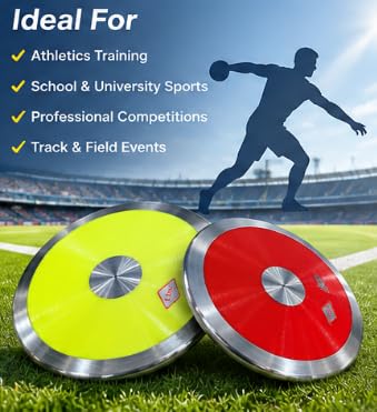 Competition Discus Throw 1.5 KG with Steel Rim for Athletics