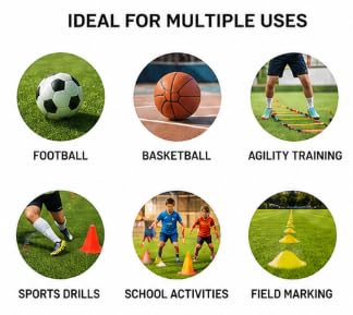 Flat Training Cones for Football, Basketball & Agility Drills