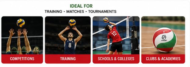 AL FALAH Official Volleyball PU Cover 18-Panel Laminated AS01-174