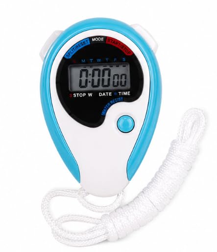 Digital Sports Stopwatch Timer with Lanyard, LCD Display