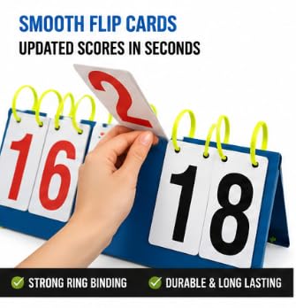 Al Falah Portable Flip Scoreboard 6 Digit Folding Tabletop