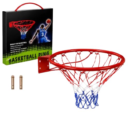 Heavy Duty Basketball Ring with Net 45 cm Steel Hoop Set