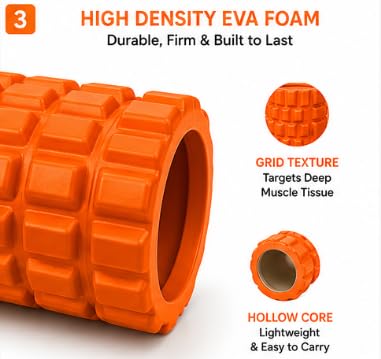 AL FALAH EVA Foam Roller 45CM & 35CM for Muscle Recovery
