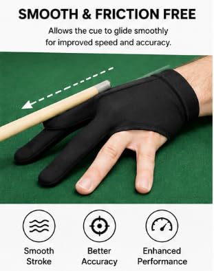 Black Billiard Snooker Three-Finger Glove Pack of 12
