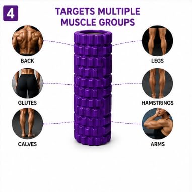 AL FALAH EVA Foam Roller 45CM & 35CM for Muscle Recovery