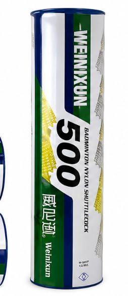 Weinixun 500 Badminton Nylon Shuttlecock, 6 Pcs