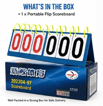 Al Falah Portable Flip Scoreboard 6 Digit Folding Tabletop