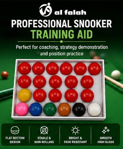 Al Falah 22-Piece Snooker Half Ball Training Set with Resin Balls