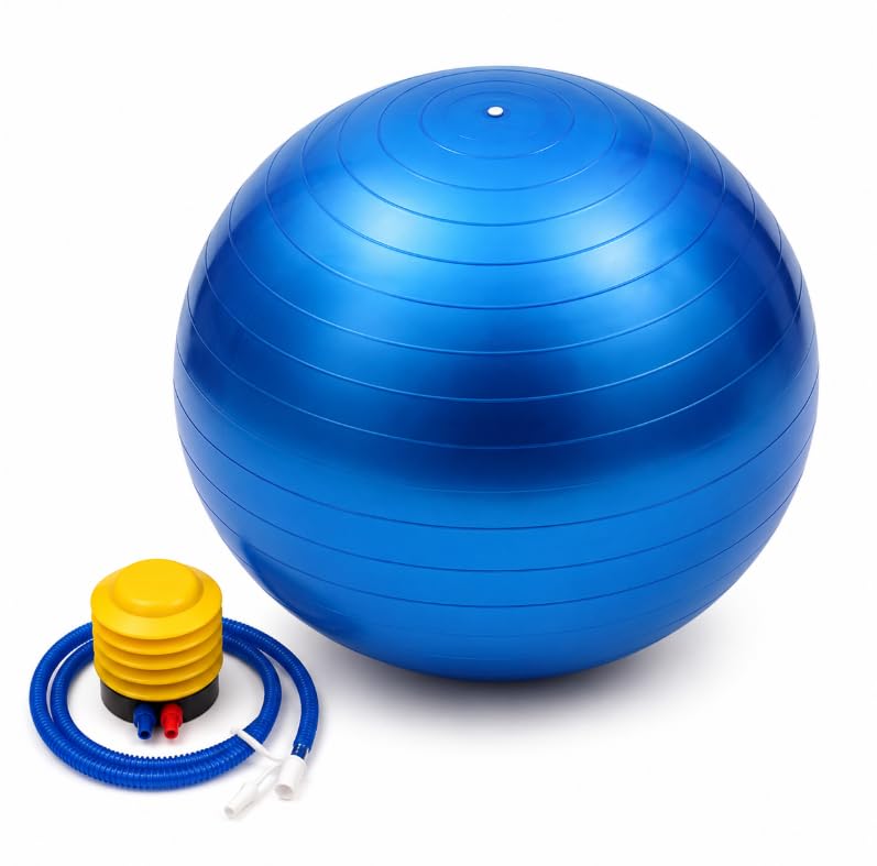 AL FALAH Anti-Burst Exercise Gym Ball with Foot Pump