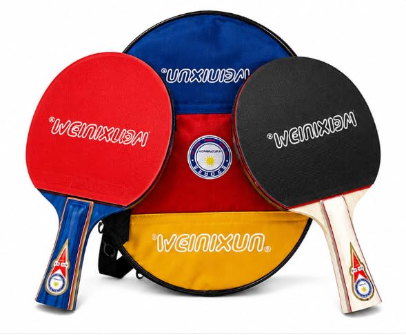 Weinixun Table Tennis Racket Set with Carrying Case, 2 Paddles