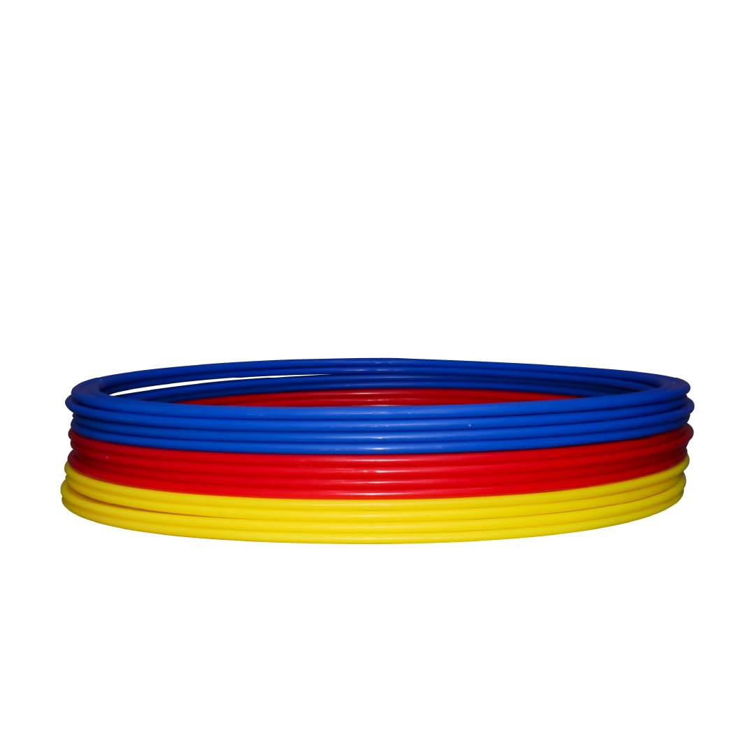 Speed And Agility Training Rings All Sports Fun Twist Fitness Obstacles Soccer Exercises (Set Of 12), 40cm Multicolor
