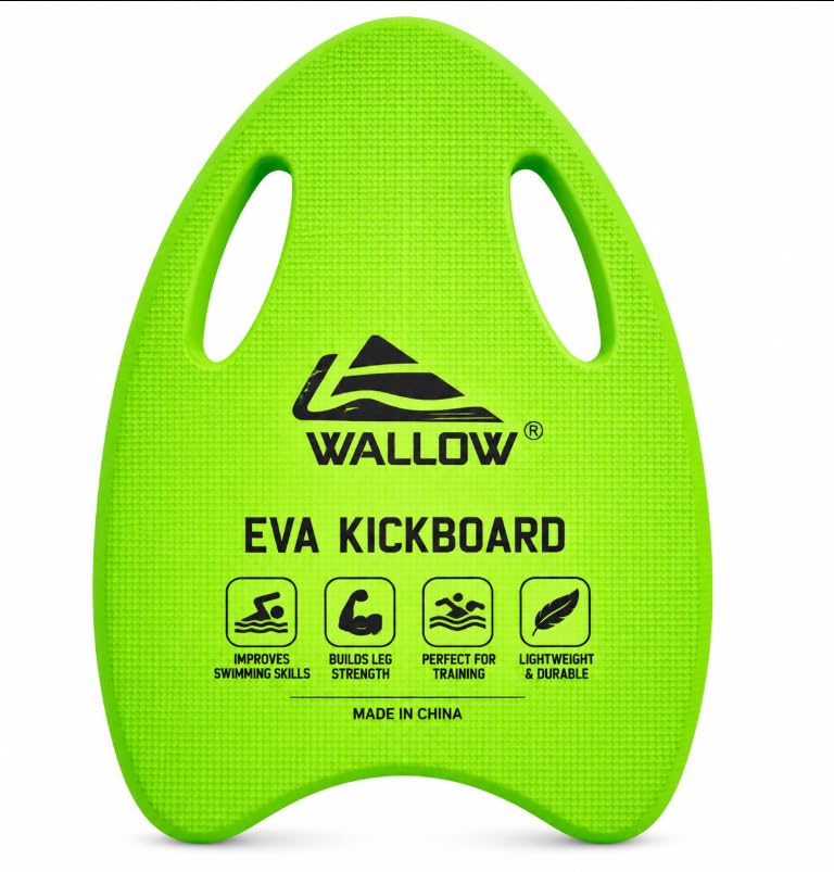 WALLOW EVA Kickboard for Swimming Training, Green