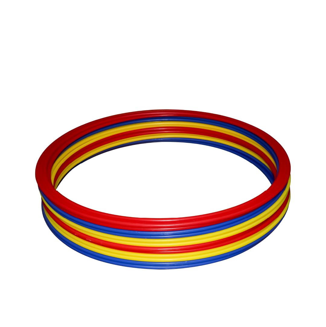 Speed And Agility Training Rings All Sports Fun Twist Fitness Obstacles Soccer Exercises (Set Of 12), 40cm Multicolor